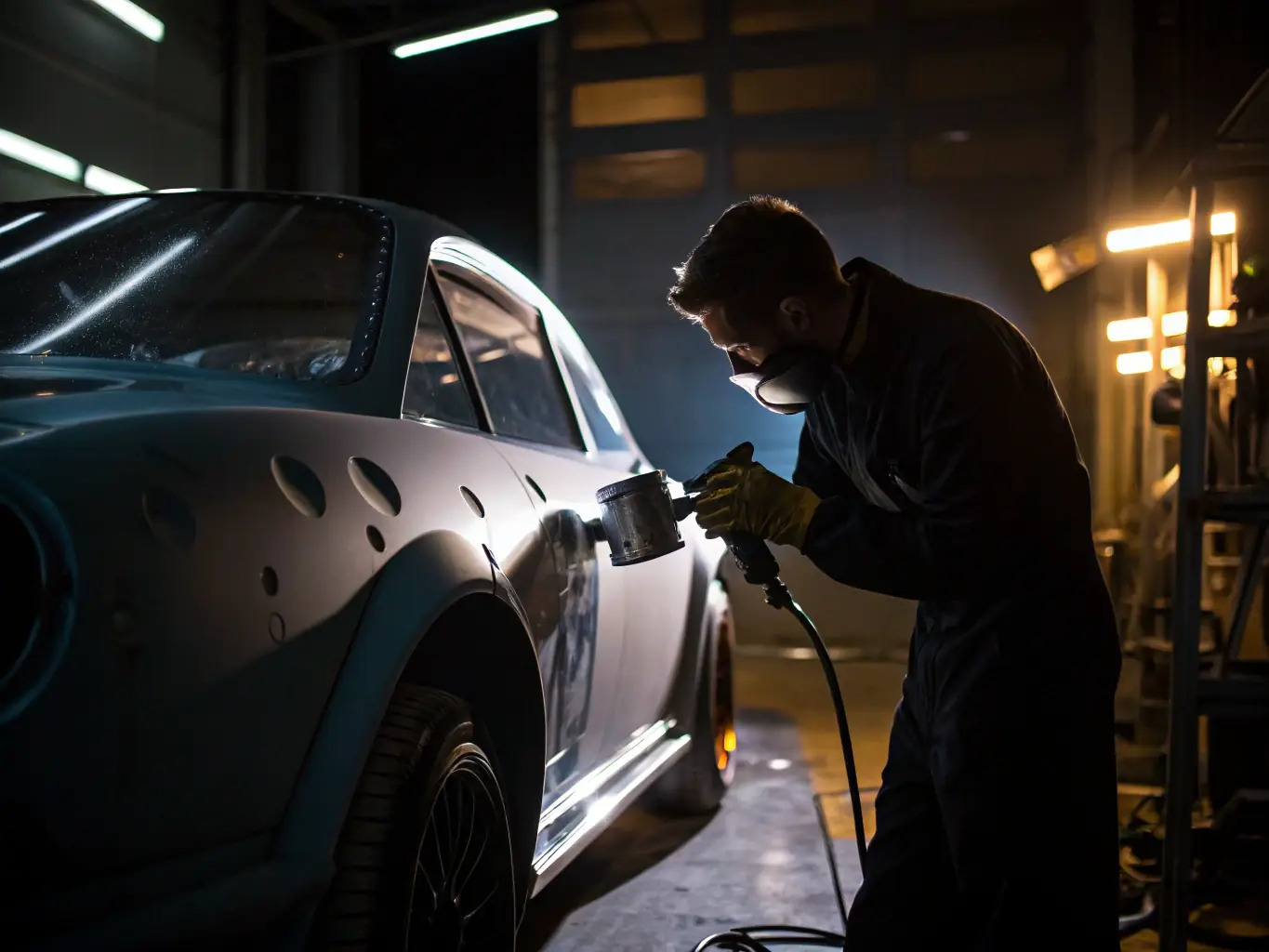 An image demonstrating the precise paint matching process at Roadster Collision, highlighting the use of advanced technology to achieve a flawless finish.